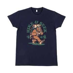 Navy Hike & Seek Graphic Tee M, unisex